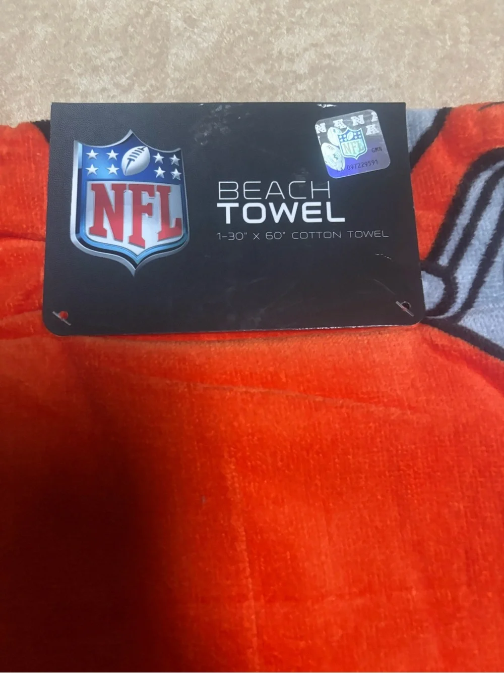 NFL Cleveland Browns Orange and Brown Beach Towel